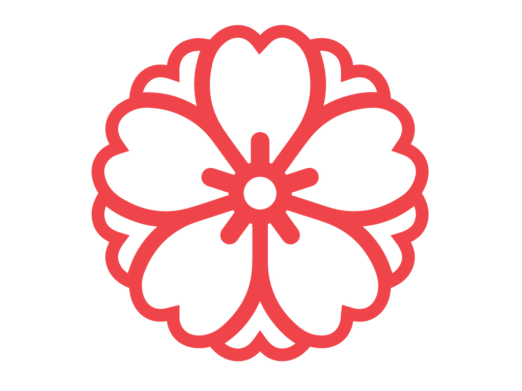 八重桜の文様
